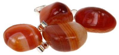 Lot de 10 pendentifs –  Agate Rouge