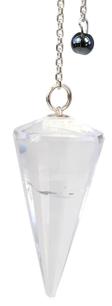 Pendule à Facettes en Quartz Naturel