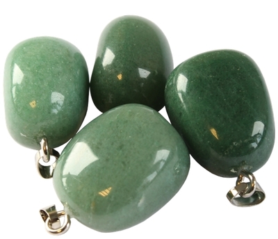 Pendentif pierre roulée – Aventurine verte