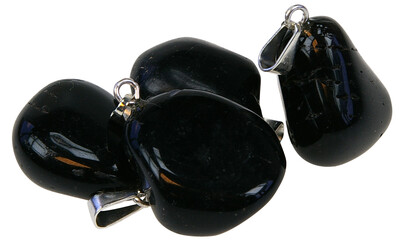 Pendentif pierre roulée – Onyx Noir