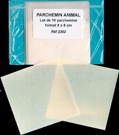 Parchemin Animal feuilles 9 x 9 cm
