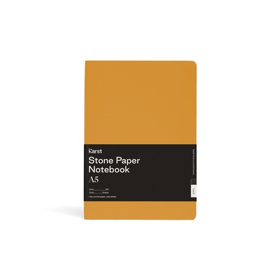 CARNET SOUPLE A5 MOUTARDE LIGNE