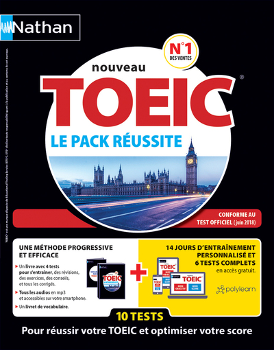 Le pack réussite TOEIC – Livre + Livret + 1 carte avec clé d’activation (VOIE EXPRESS) 2018
