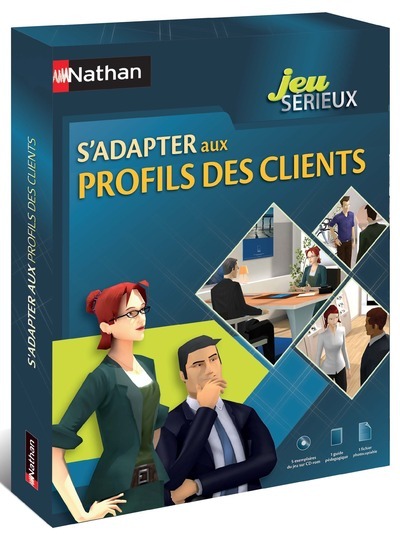 Coffret Jeu sérieux-S’adapter aux profils des clients BPRO/BAC/BTS (5 CD-Roms+Guide péd+fich élève)