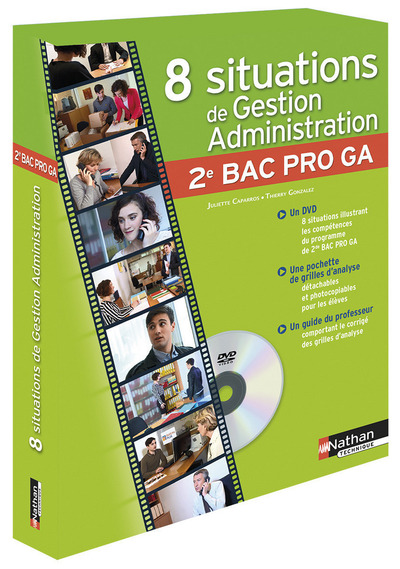 Coffret – 8 situations de gestion administration 2ème BAC PRO GA – 2016