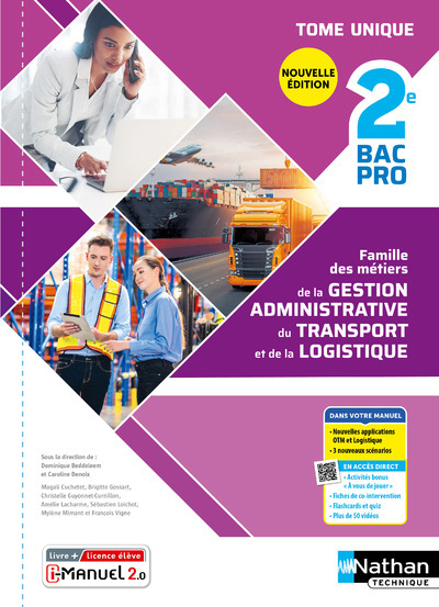 Métiers de la gestion administrative du transport de la logistique 2de Bac Pro AGOrA-OTM-Logistique – 2024 – Pochette – élève – + iM