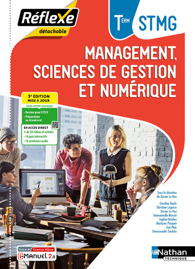 Pochette Réflexe – Management, Sciences de gestion et numérique Tle STMG BAC STMG – 2024 – Pochette – élève – + iManuel