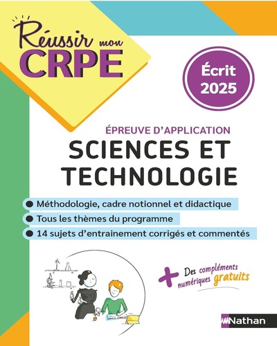 Réussir mon CRPE Sciences et Techno – Epreuve d’application – Ecrit 2025