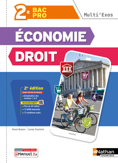 Multi’exos – Economie-Droit 2de Pro Bac Pro Tertiaires – 2024 – Pochette – élève – + iManuel