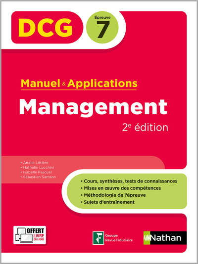 DCG – Epreuve 7 – Manuel et applications Management 2e ed – 2024