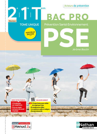 Acteurs de prévention – Prévention Santé Environnement Tome unique 2de/1re/Tle Bac Pro – 2024 – Pochette – élève – + iManuel