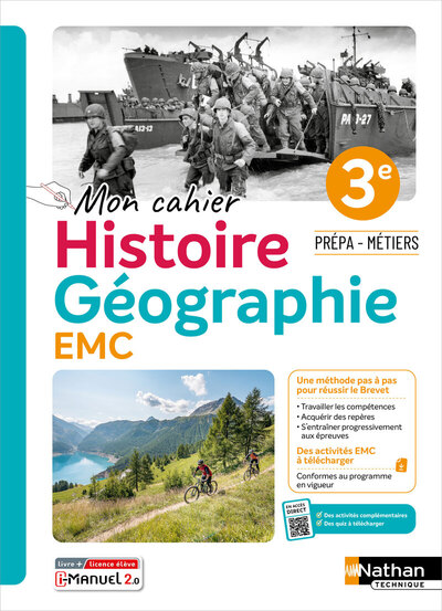 Histoire Géographie 3e prépa-métiers – 2024 – Cahier – élève – + iManuel