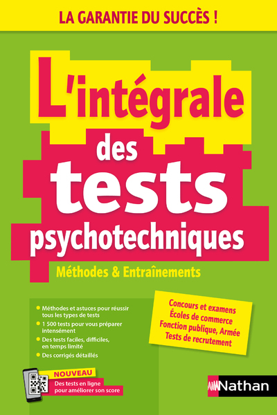 L’intégrale des tests psychotechniques – Méthodes et entrainements – 2024