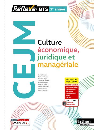 Culture économique juridique et managériale BTS 2e année – 2024 – Pochette – élève – + iManuel