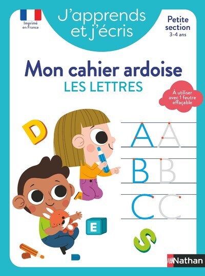J’apprends et j’écris – Mon cahier ardoise Les lettres PS
