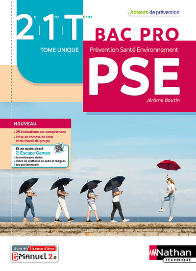 Prévention Santé Environnement 2e/1re/Term Bac Pro – Acteurs de Prévention – Livre/Licence élève 2023