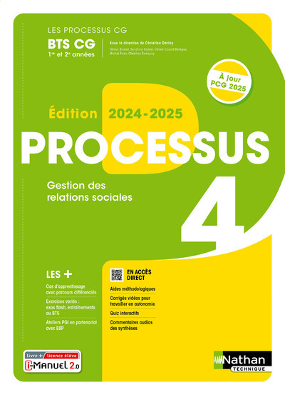 Les processus BTS CG – Processus 4 BTS CG 1ère et 2ème années – 2024 – Manuel – élève – + iManuel