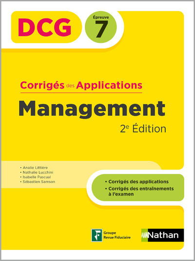Management – DCG – Épreuve 7 – Corrigés des applications 2024