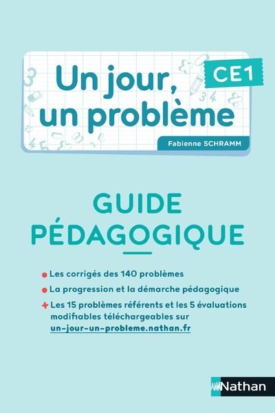 Un jour, un problème CE1 – Guide pédagogique + Cahier élève PCF