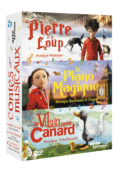PIERRE ET LE LOUP-PIANO MAGIQUE-VILAIN PETIT CANARD – 3 DVD