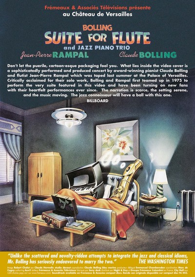 SUITE FOR FLUTE AND JAZZ PIANO TRIO CLAUDE BOLLING ET JEAN PIERRE RAMPAL SUR DVD EXISTE AUSSI EN CD