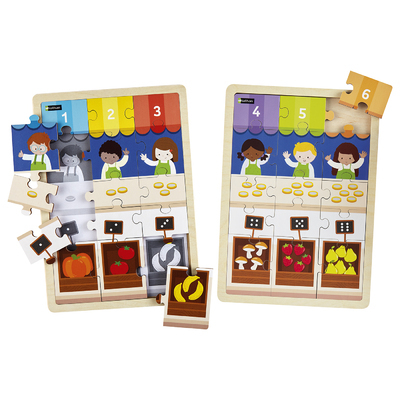 Puzzles bois – Quantités 1 à 6