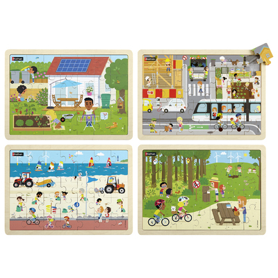 Puzzle bois Développement durable