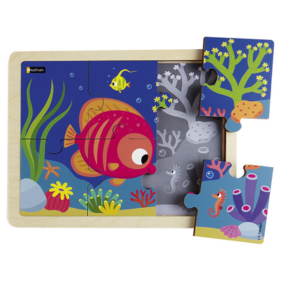 Puzzle bois – Poisson tropical – 6p