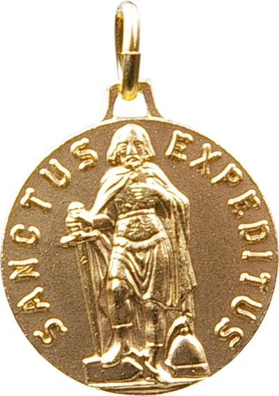 Médaille St Expédit – Métal Doré