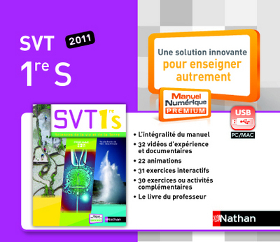 Sciences et Vie de la Terre 1re S – manuel numérique enrichi – clé USB – tarif non adoptant
