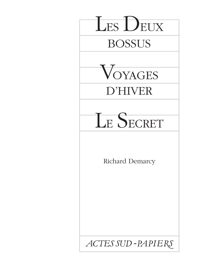 2 Bossus Voyages D'Hiver Le Secret