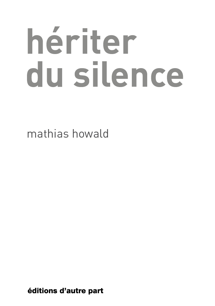 Heriter Du Silence