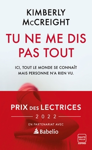 TU NE ME DIS PAS TOUT (PRIX DES LECTRICES 2022)