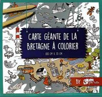 Carte géante de la Bretagne à colorier