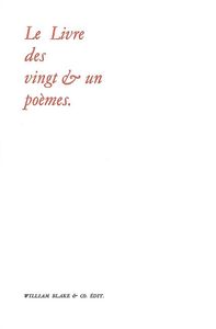 LE LIVRE DES VINGT ET UN POEMES