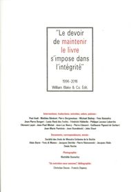 LE DEVOIR DE MAINTENIR LE LIVRE S'IMPOSE DANS L'INTEGRITE