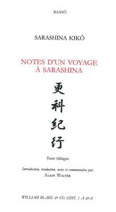 NOTES D UN VOYAGE A SARASHINA - SARASHINA KIKO. TEXTE BILINGUE JAPONAIS FRANCAIS