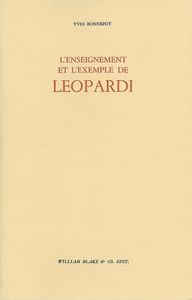 L' ENSEIGNEMENT ET L'EXEMPLE DE LEOPARDI