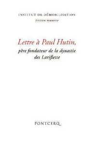 Lettre à Paul Hutin