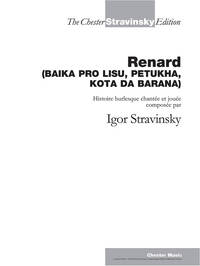 IGOR STRAVINSKY - RENARD (VOCAL SCORE)