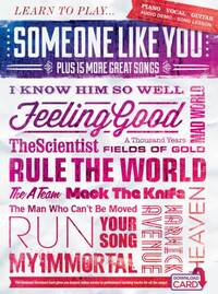 LEARN TO PLAY 'SOMEONE LIKE YOU' PLUS 15 MORE GREAT SONGS (BOOK/AUDIO DOWNLOAD) PIANO, VOIX, GUITARE