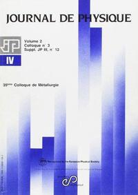 35E COLLOQUE DE METALLURGIE : MATERIAUX MAGNETIQUES, PROGRES