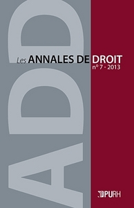 LES ANNALES DE DROIT, N  7/2013