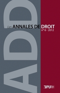 LES ANNALES DE DROIT. N  6   2012