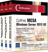 MCSA Windows Server 2012 R2 - Coffret de 3 livres - Préparation aux examens 70-410, 70-411, 70-412 e