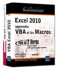Excel 2010 : apprendre VBA et les Macros - Coffret de 2 livres : toute la théorie et 84 exercices po