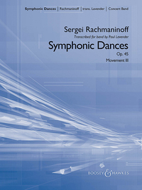 SYMPHONIC DANCES - MOVEMENT 3: ALLEGRO ASSAI. OP. 45. WIND BAND. PARTITION ET PARTIES.