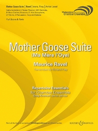 WINDEPENDENCE - MOTHER GOOSE SUITE - MA MERE L'OYE. CHAMBER ENSEMBLE AND PERCUSSION. PARTITION ET PA