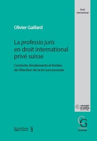 La professio juris en droit international privé suisse