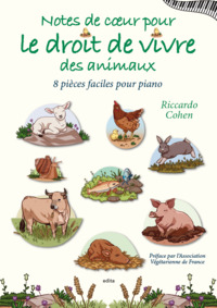 Notes de coeur pour le droit de vivre des animaux